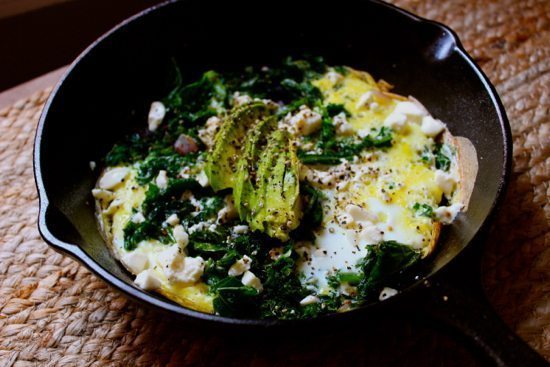 Kale Skillet Omelette - Food Heaven Made Easy