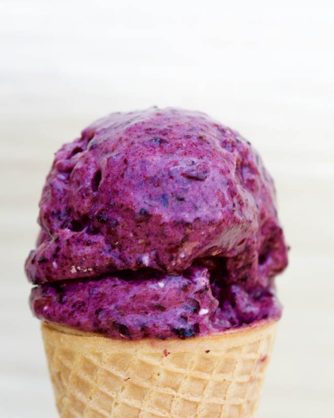 Blueberry Ice Cream (No Churn)