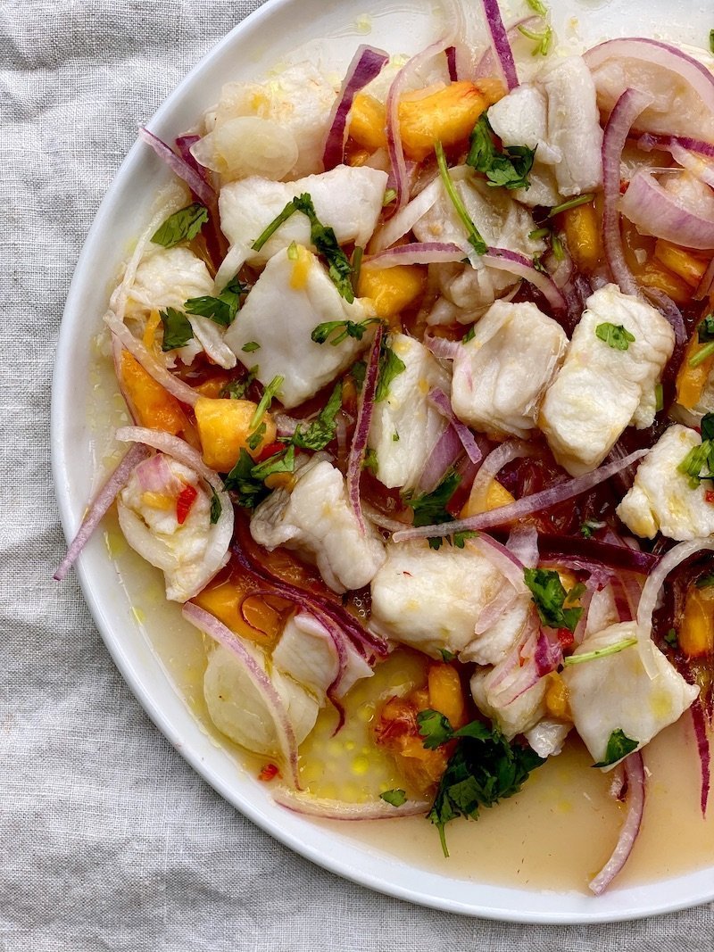 Peach Summer Ceviche - Food Heaven Made Easy